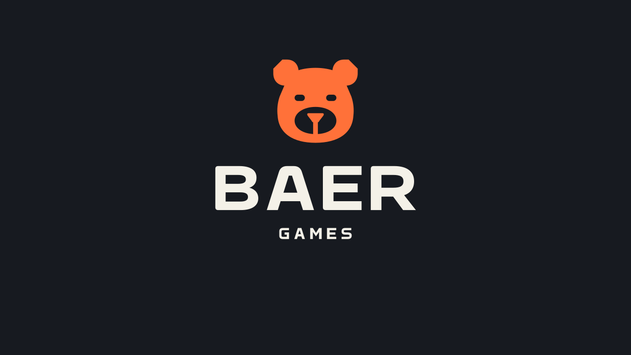 BAER Games animated studio signature